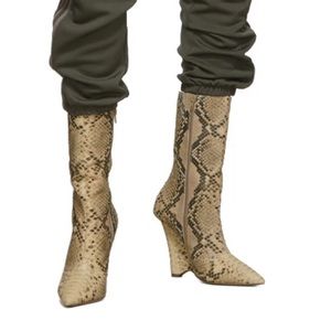 Yeezy Beige Payton Wedge Boots, 41